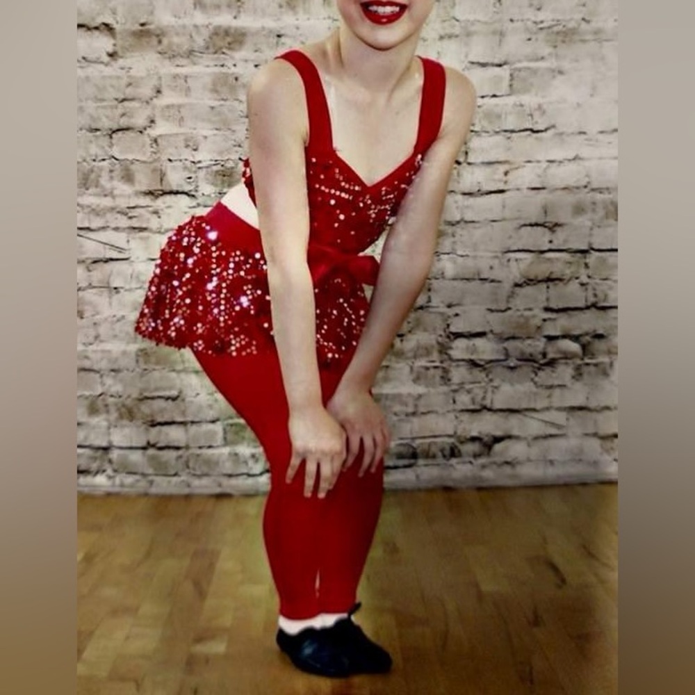 Weissman Red sequins Jazz Costume